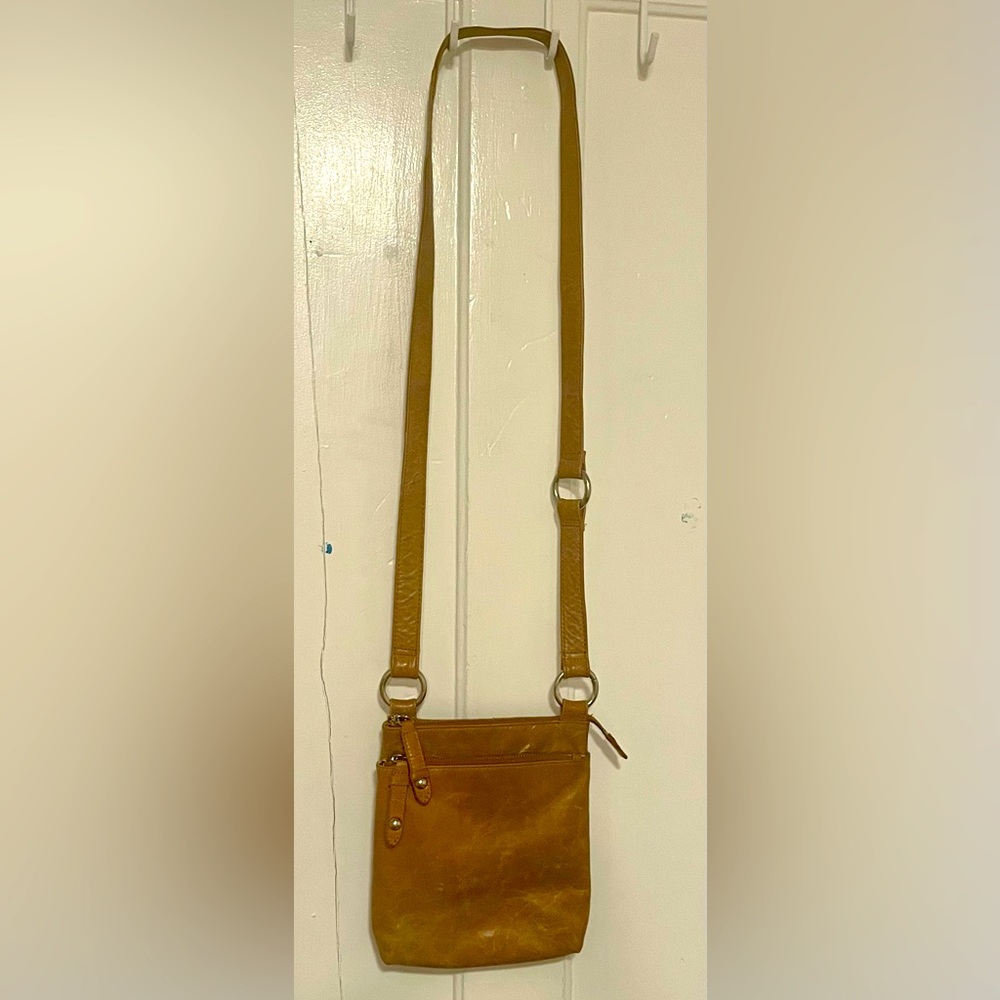 HOBO Caramel Leather Crossbody Bag